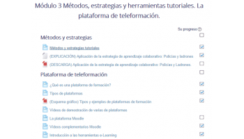 Podrás ver tu progreso dentro del curso